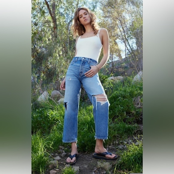 Etica Altin Ripped Slouchy Boyfriend Jeans - Picture 1 of 9